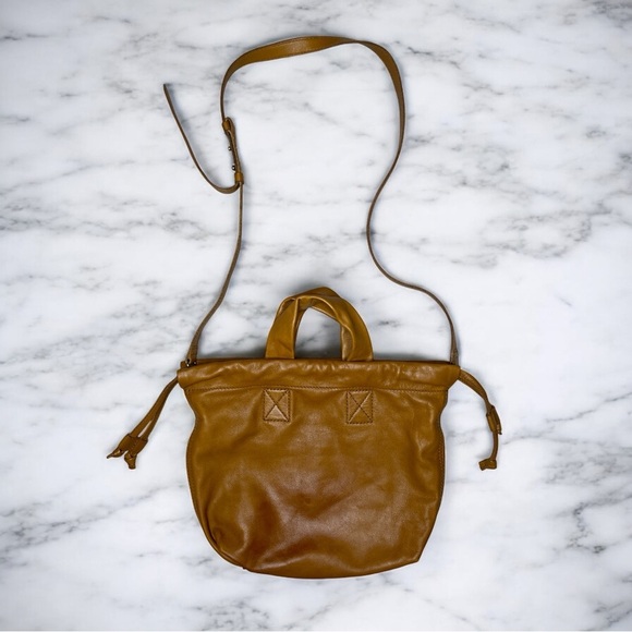 MADEWELL Piazza Tan Brown Leather Crossbody Adjustable Strap Hand Bag - Picture 6 of 14